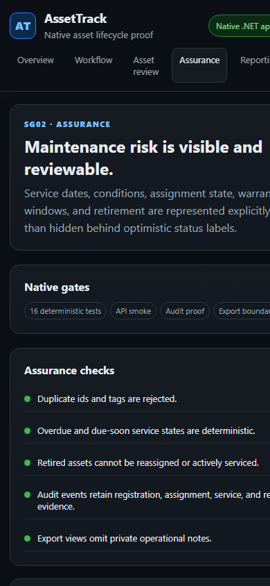 AssetTrack project screenshot 1