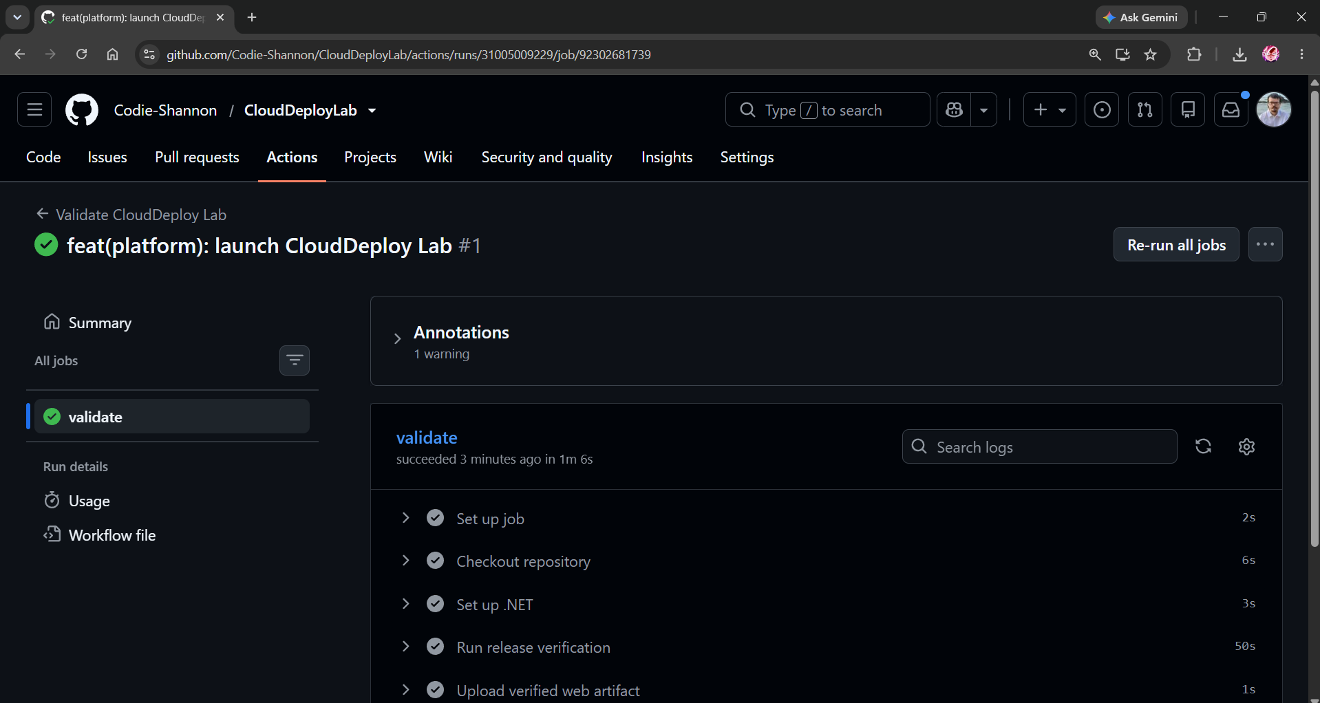 CloudDeployLab project screenshot 1