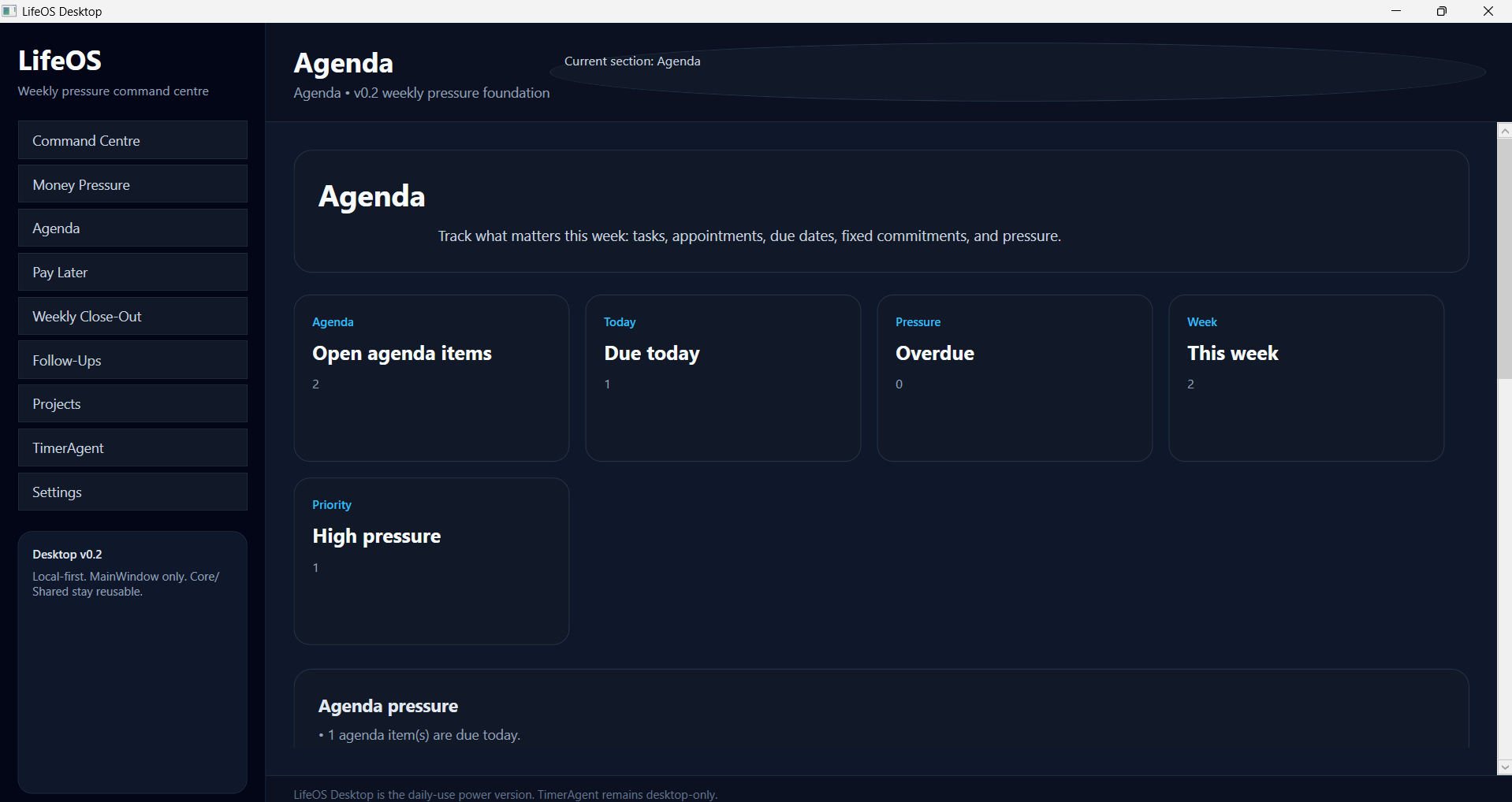 LifeOS project screenshot 2