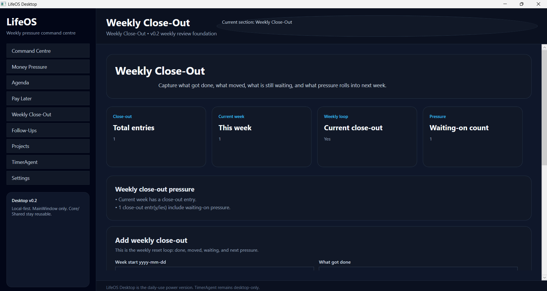 LifeOS project screenshot 5